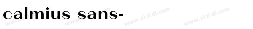 calmius sans字体转换